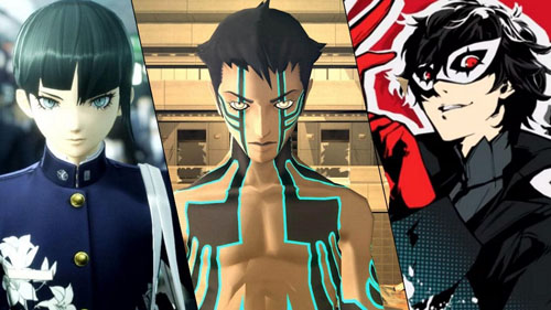 image des protagonistes des jeux persona 5 et shin megami tensei 3 et 5